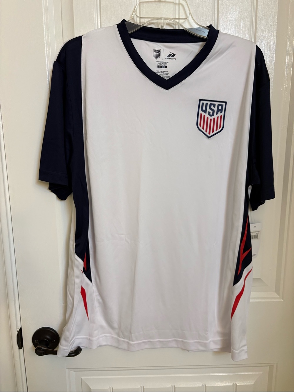 USA Performance Soccer Jersey - White & Navy